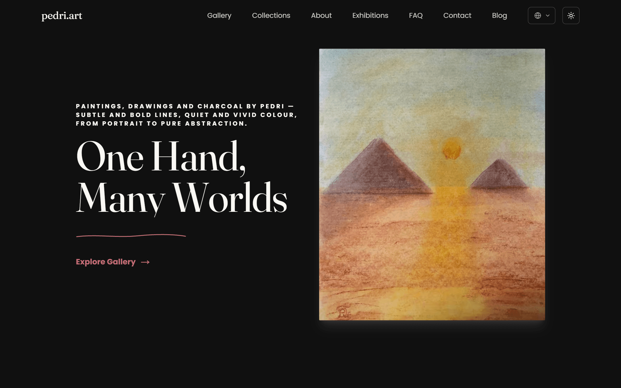 Pedri — artist portfolio platform cover