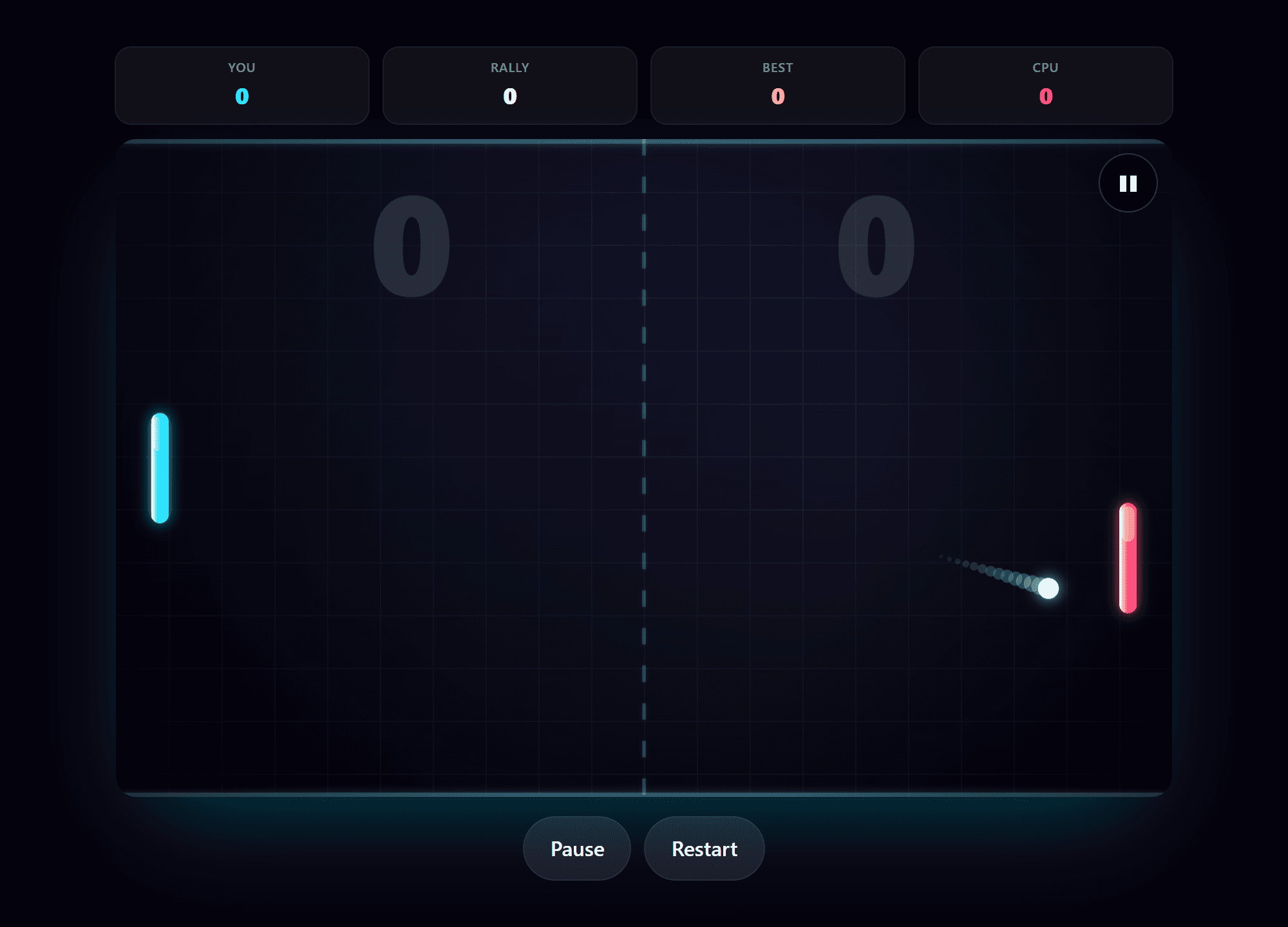 Pong screenshot